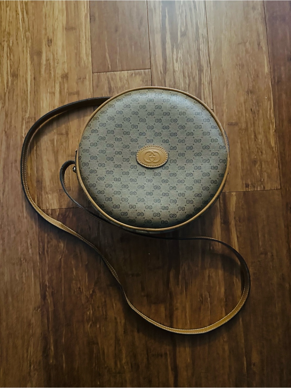 Gucci Monogram Round Crossbody